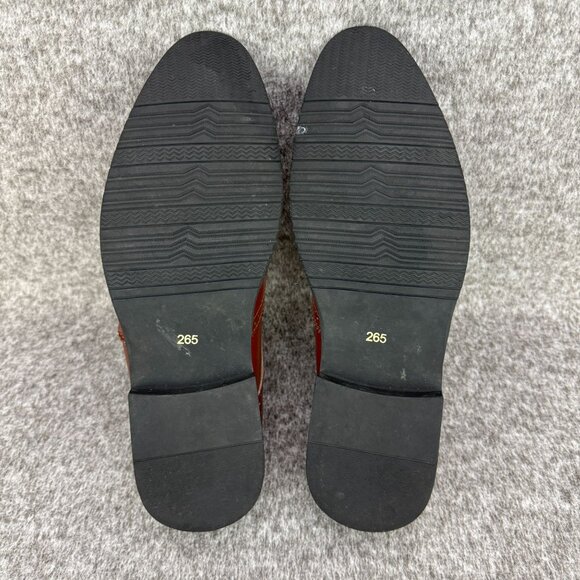 ✅Mens EU 43 Brown Brogue Dress Oxford Shoes Classic Wingtip Lace Up Derby Rubber - Picture 10 of 12